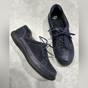 ABEO PRO Womens Sz 10 Eliza Navy Blue Leather Casual Shoes with 3D Core Orthotic